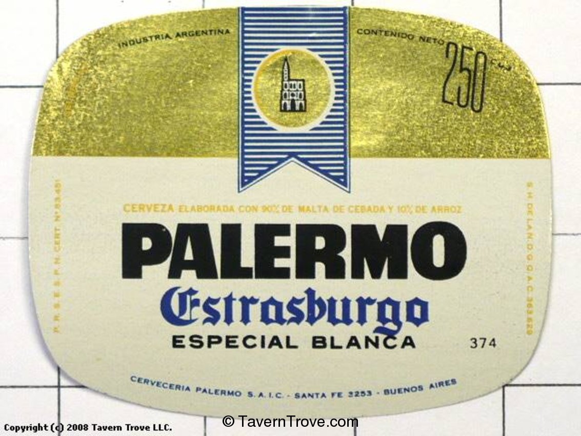Cerveza Palermo Estrasburgo Blanca