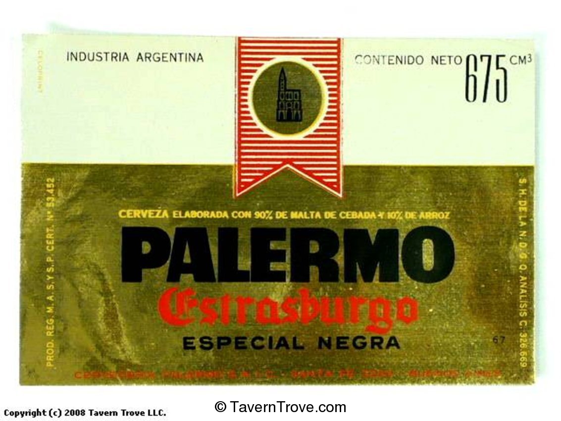 Cerveza Palermo Estrasburgo Negra