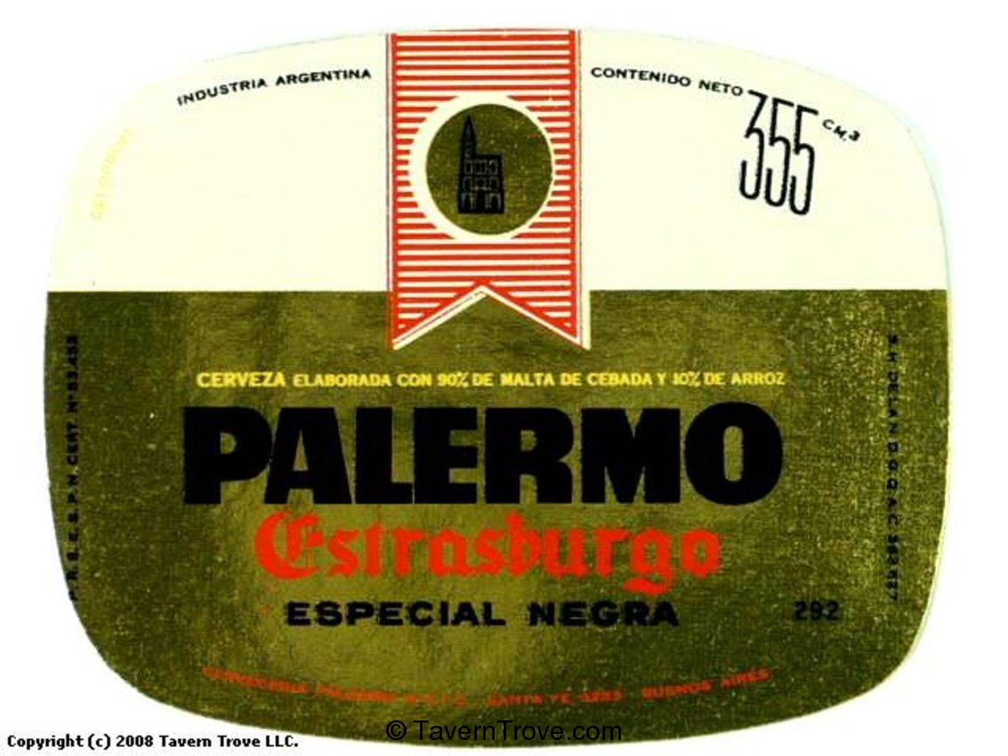 Cerveza Palermo Estrasburgo Negra