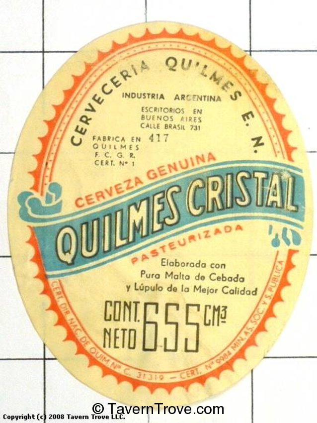 Cerveza Quilmes Cristal