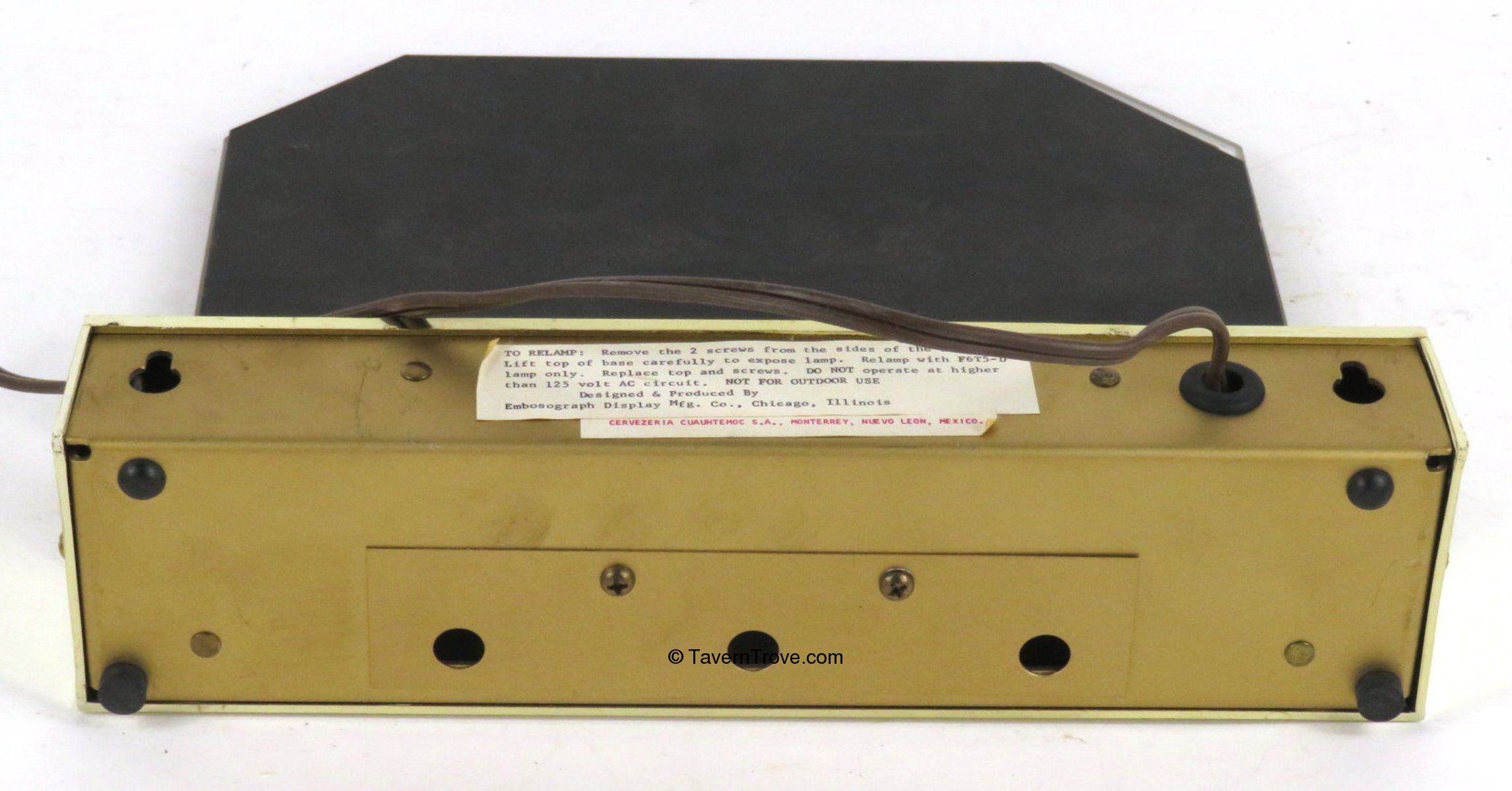 Item 95650 1965 Cerveza Carta Blanca Cash Register Light Sign