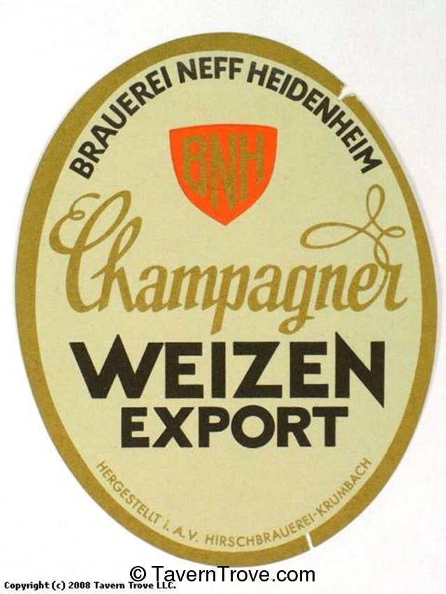 Champagner Weizen Export