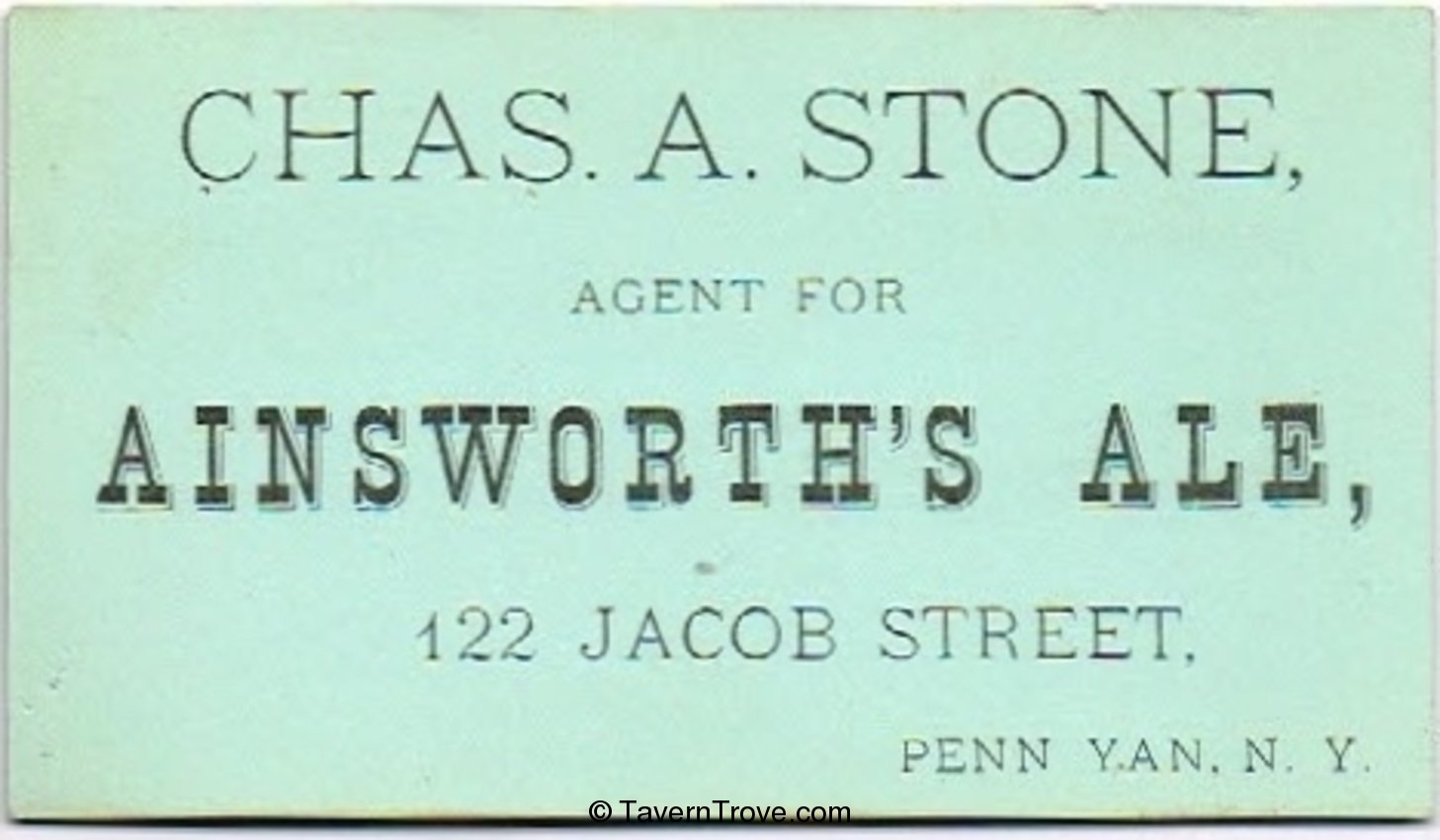 Chas. A. Stone, Agent
