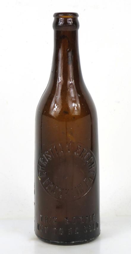 Christian Brecht Brewing Co 12oz Embossed Bottle Franklin Pennsylvania