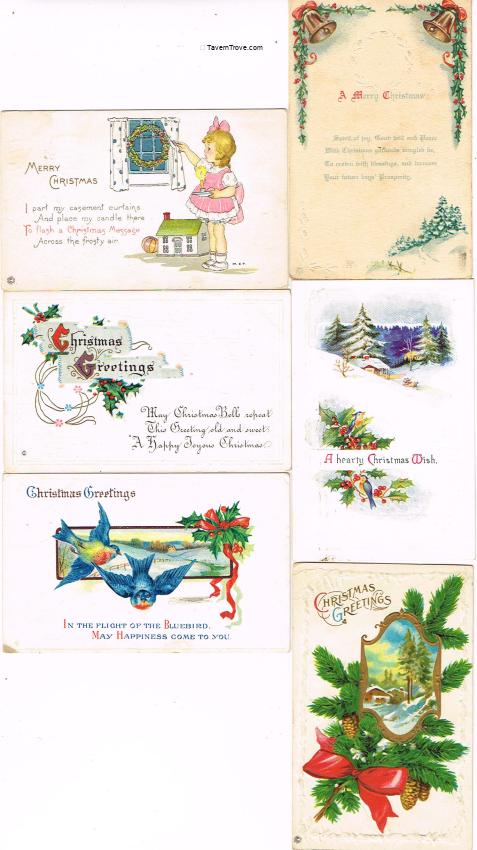Christmas 1900s Postcard Lot of 7 (Lot 4)