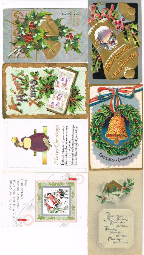 Christmas Santa 1900s Postcard Lot of 7 (Lot 10)