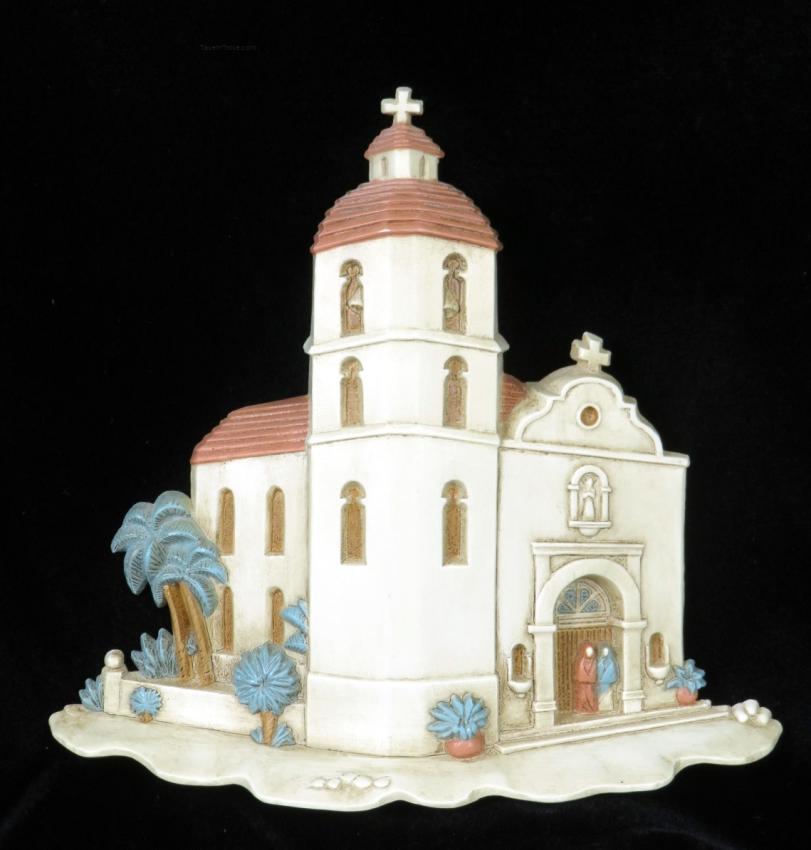 Burwood Homco Mexican Adobe Church Wall Plaque