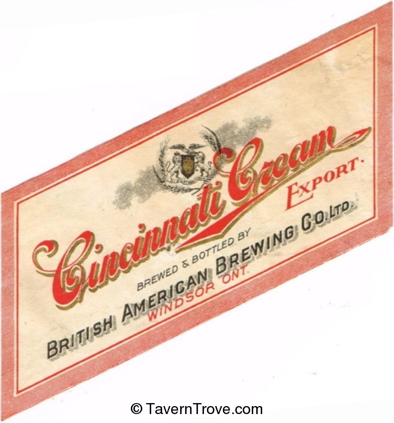 Cincinnati Cream Export Beer