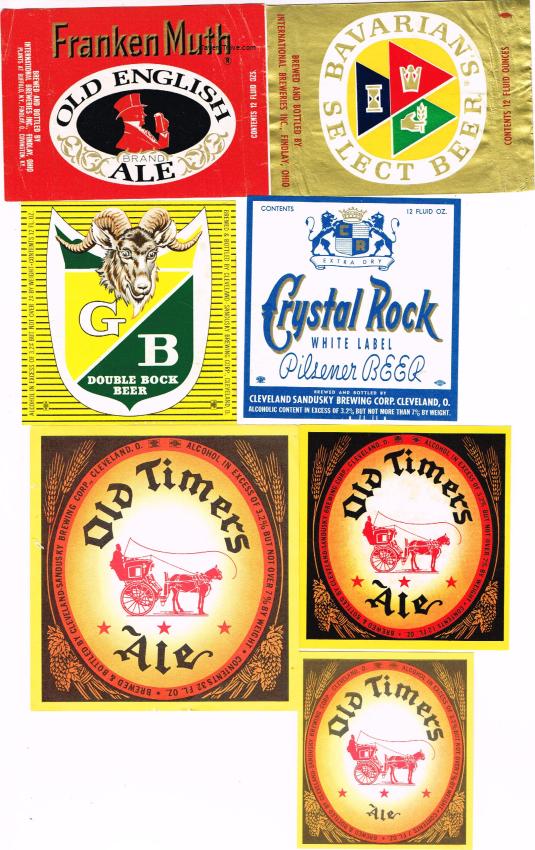 Cleveland-Sandusky Brewery lot of 7