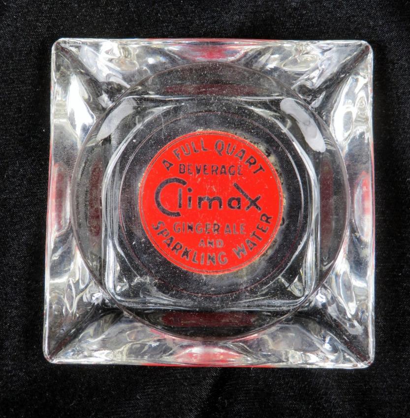 Climax Ginger Ale (Home Brewery) Glass Ashtray Richmond Virginia