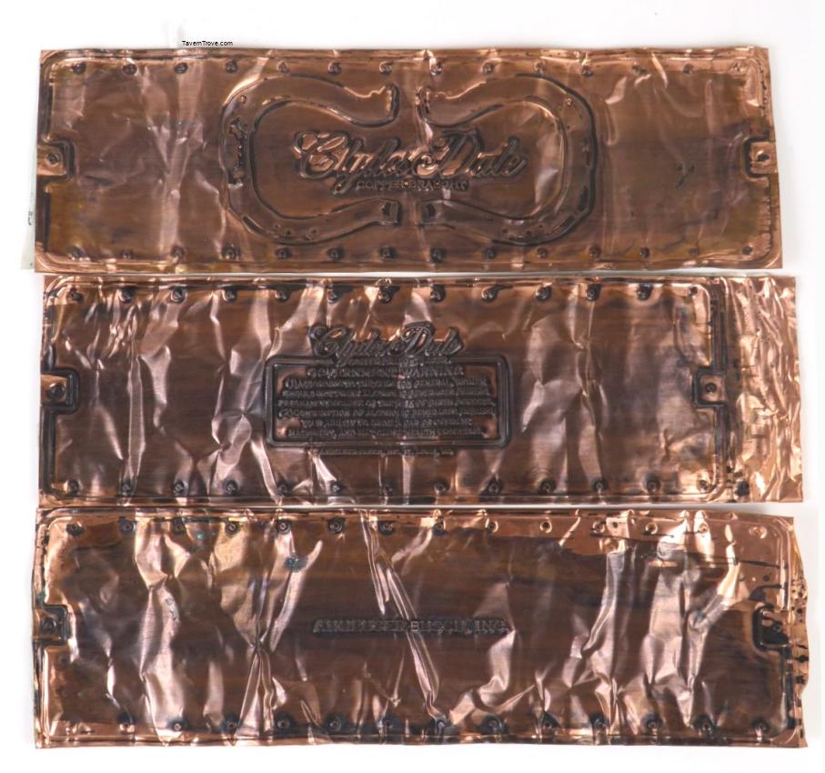Clydes Dale Copper Draught set of three Signs
