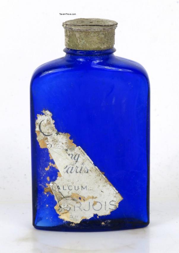 Cobalt Blue Talcom Powder Bottle