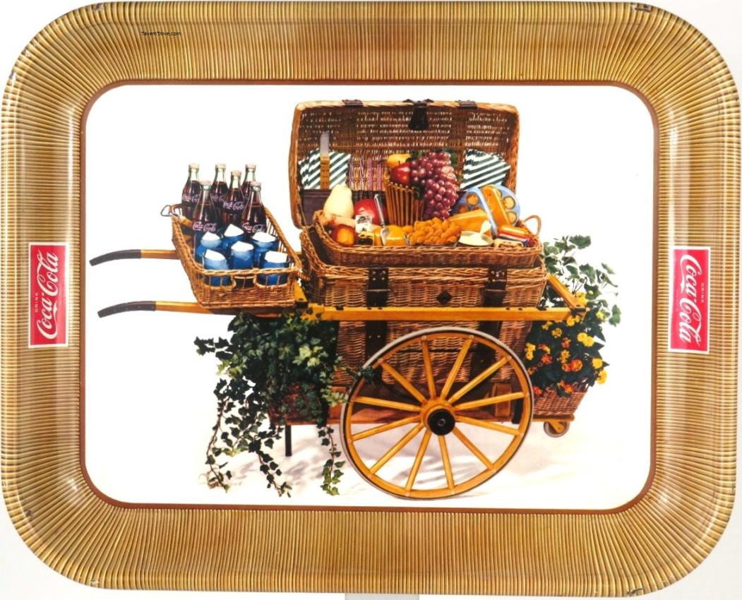 Coca-Cola Wicker Picnic Cart