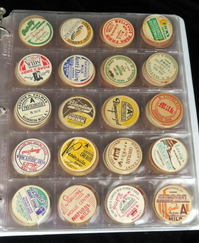 Collection of 160+ Milk Dairy Bottle Caps