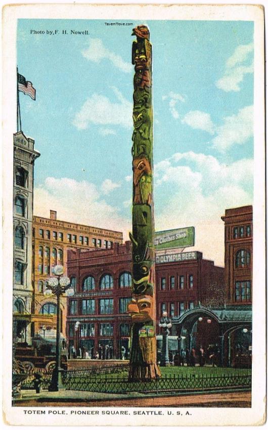 Olympia Beer Sign by Totem Pole, Pioneer Square, Seattle (v3)
