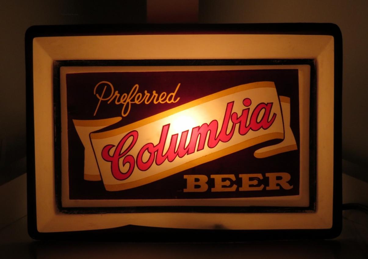 Columbia Preferred Beer Small Illuminated Sign