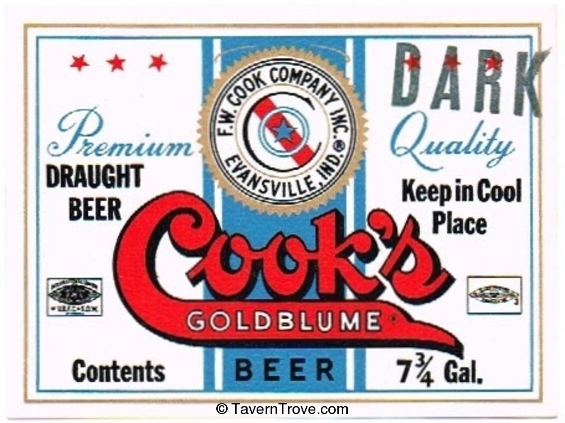 Cook's Goldblume Dark Draught Beer 