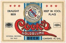 Cook's Goldblume Draught Beer