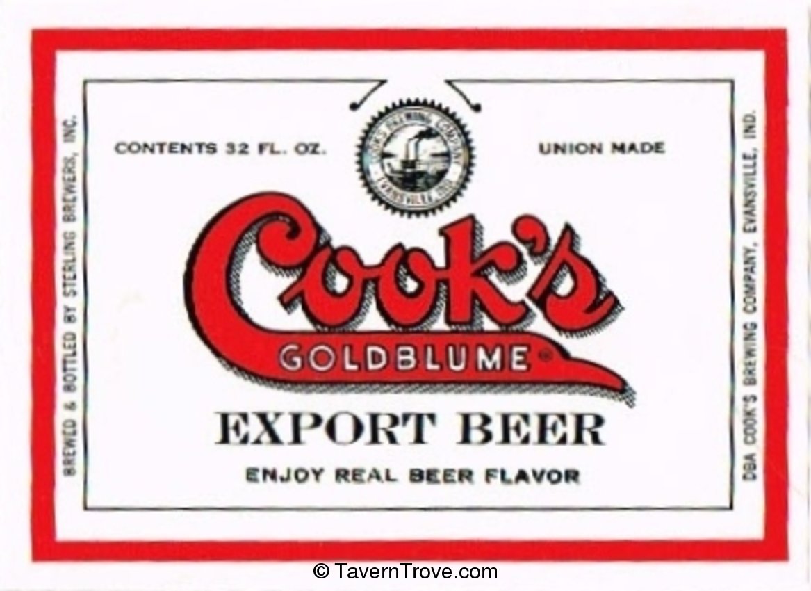 Cook's Goldblume Export Beer