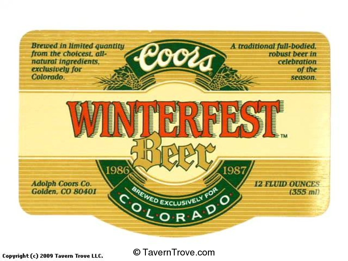 Coors Winterfest Beer