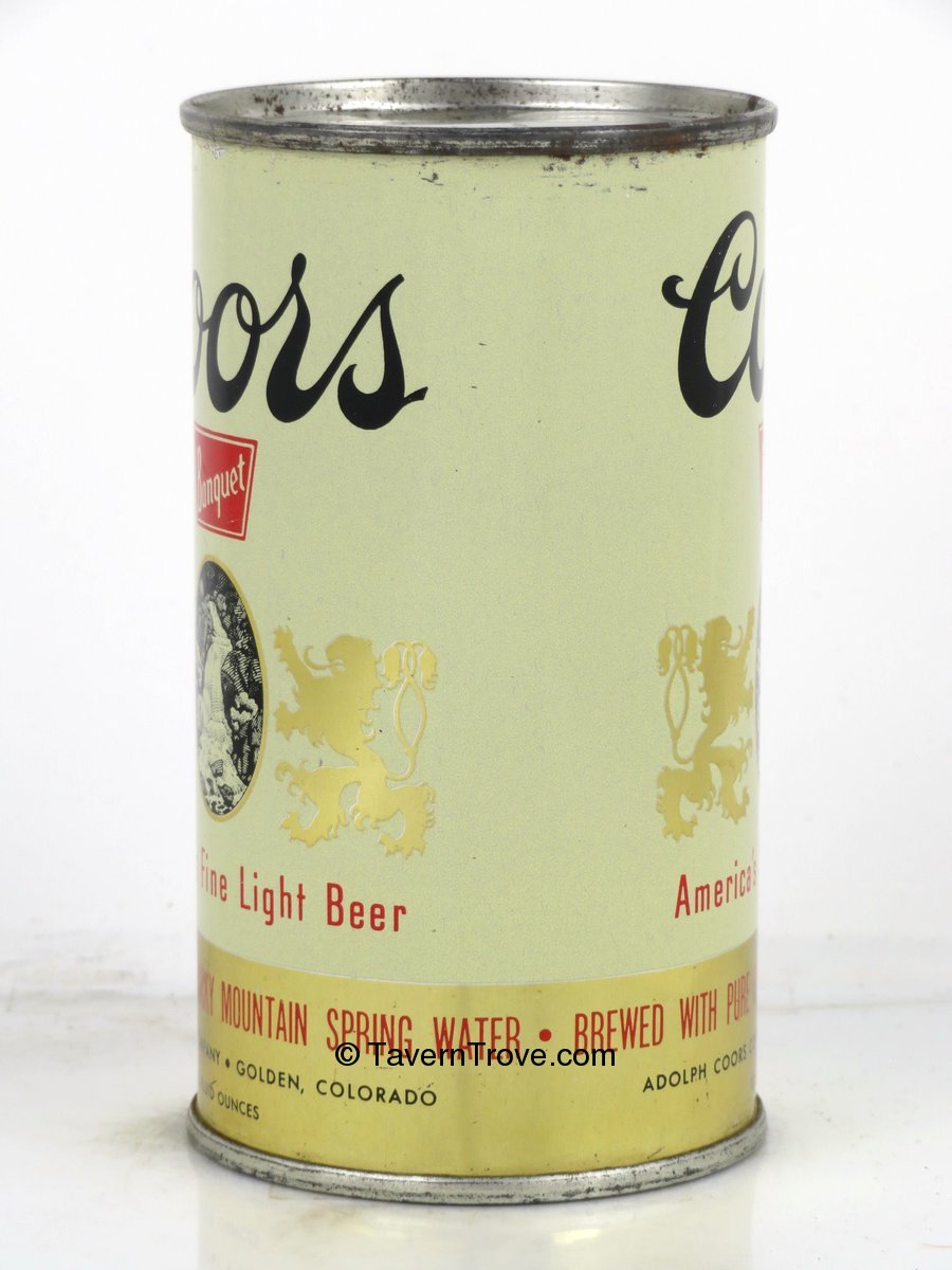 Item 27656 1958 Coors Banquet Beer (red writing) Flat Top Can 5123