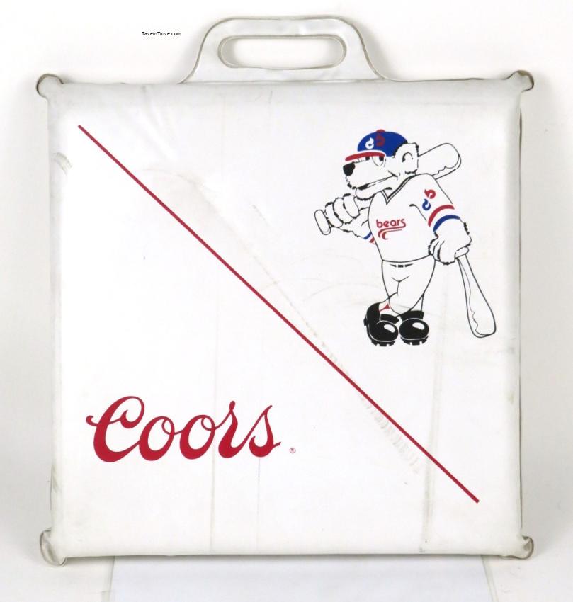 Coors Beer Bears Baseball Seat Cushion