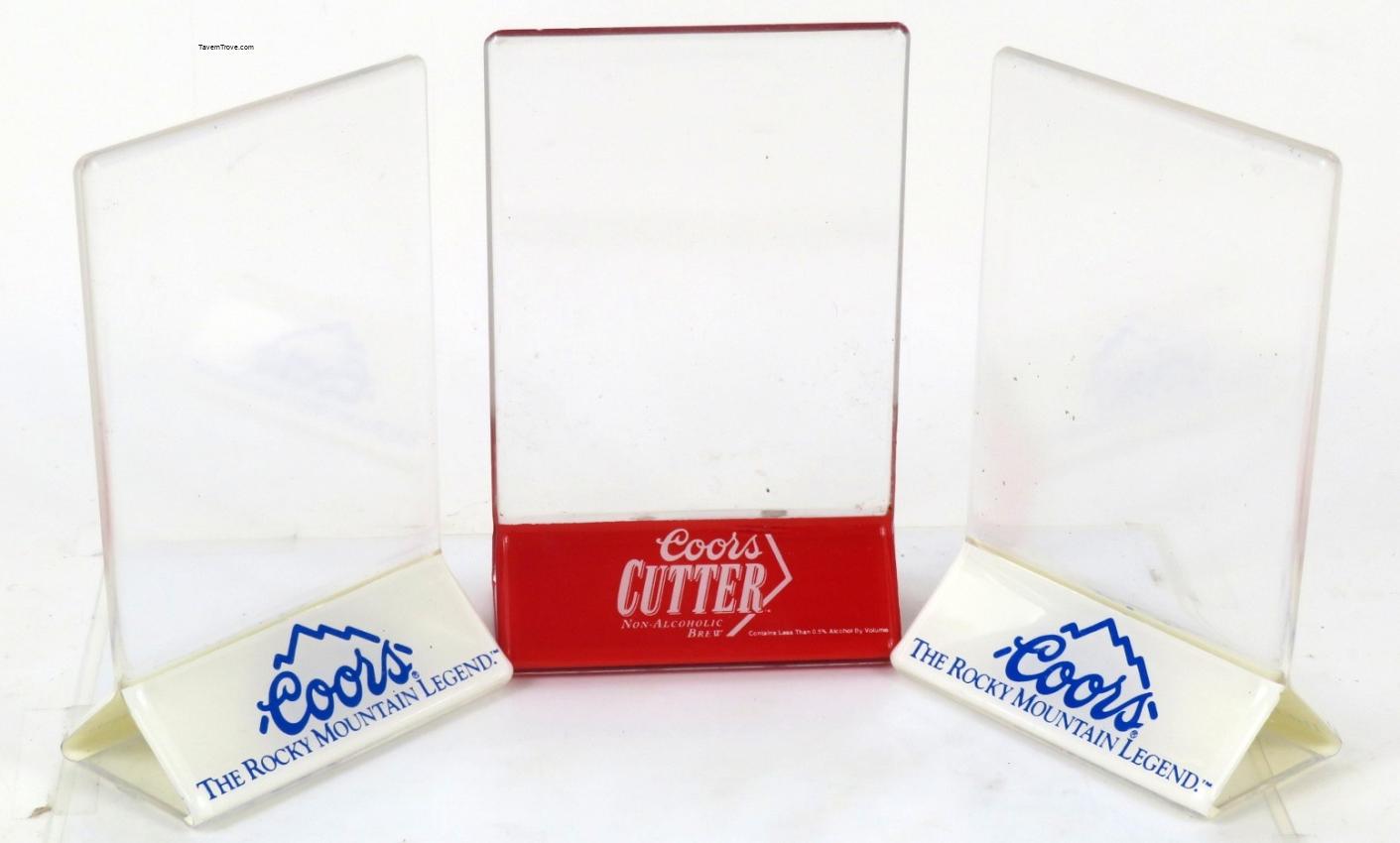 Coors Beer/Cutter Plastic Card Holders lot of Three