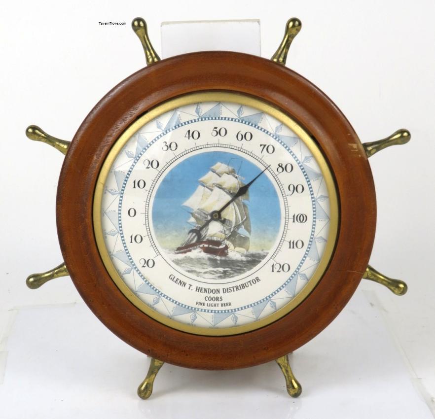 Coors Beer Ship's Helm Glenn T. Hendon