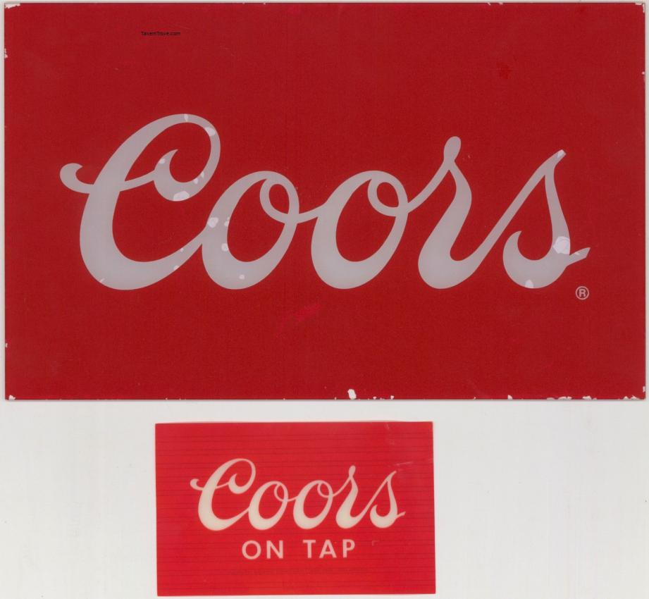 Coors Beer Sign Inserts Lot of Two