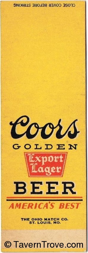 Coors Export Lager Beer