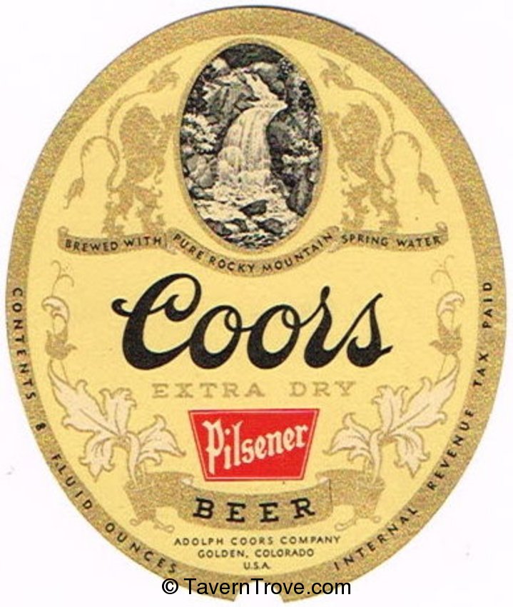 Coors Extra Dry Pilsener Beer