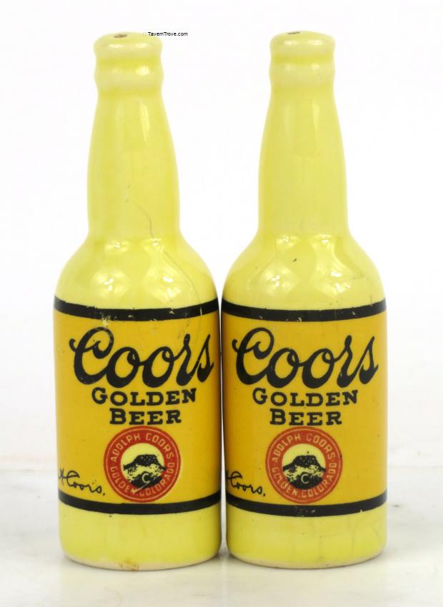 Coors Golden Beer Mini Bottle S&P Set