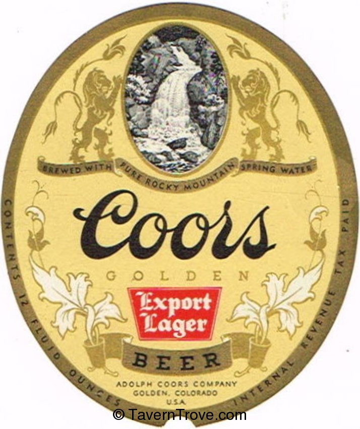 Coors Golden Export Lager Beer
