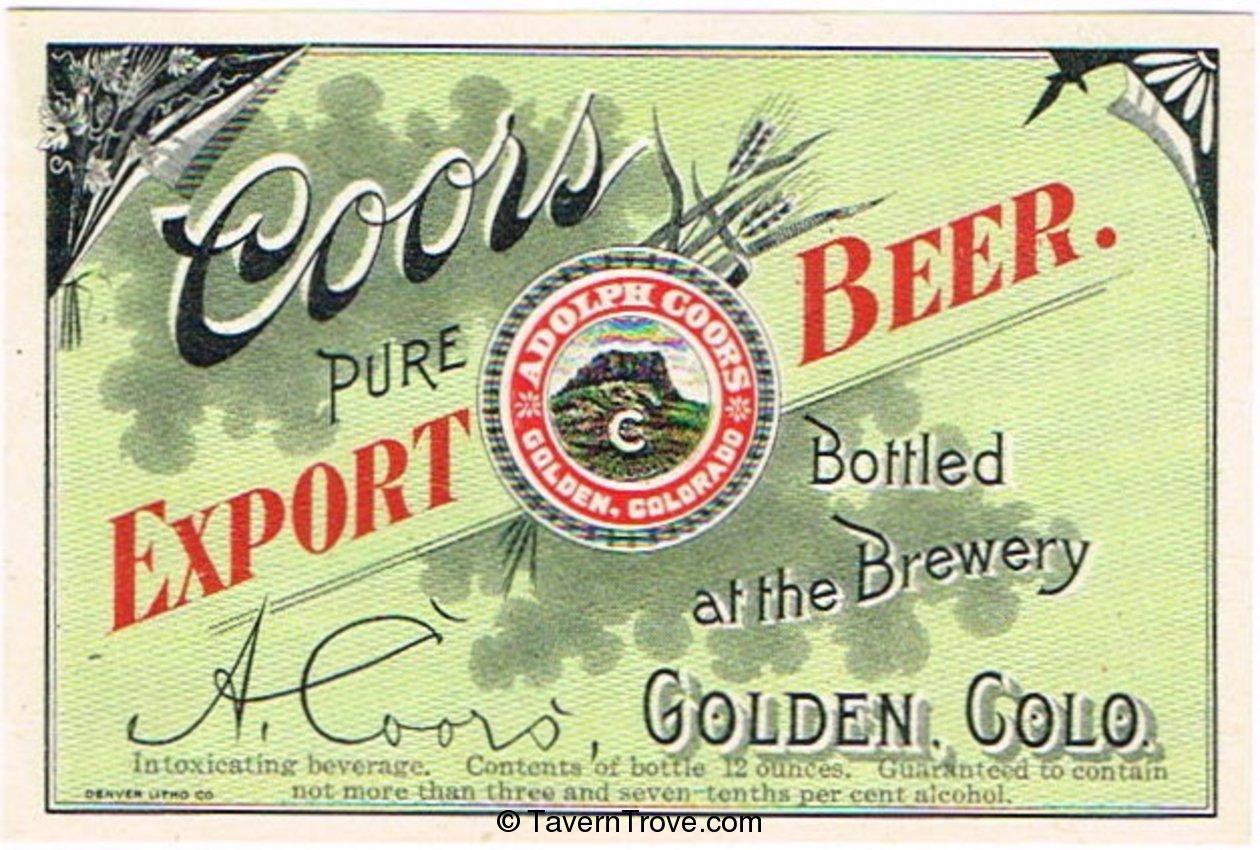 Coors Pure Export Beer