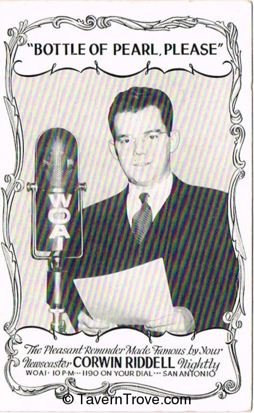 Pearl Beer Corwin Riddell WOA Radio
