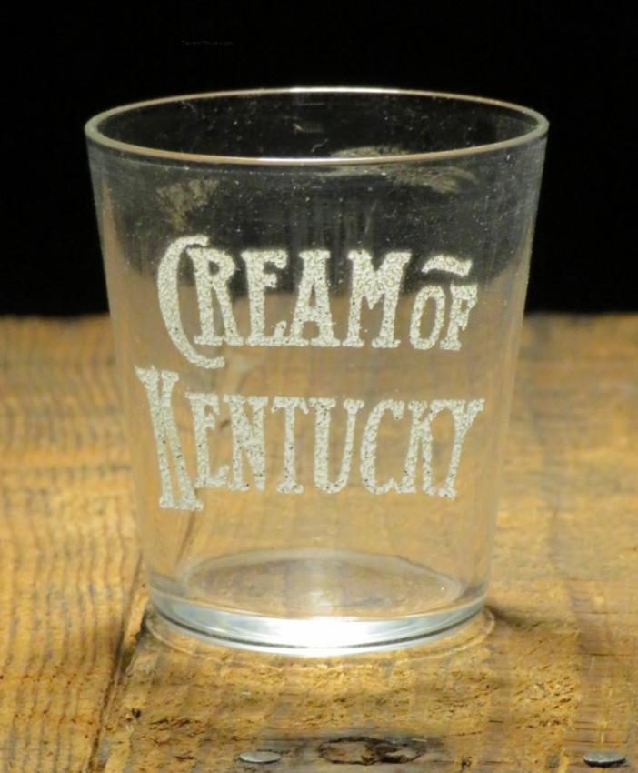 Cream of Kentucky Whiskey Pebble Etched Shot Glass