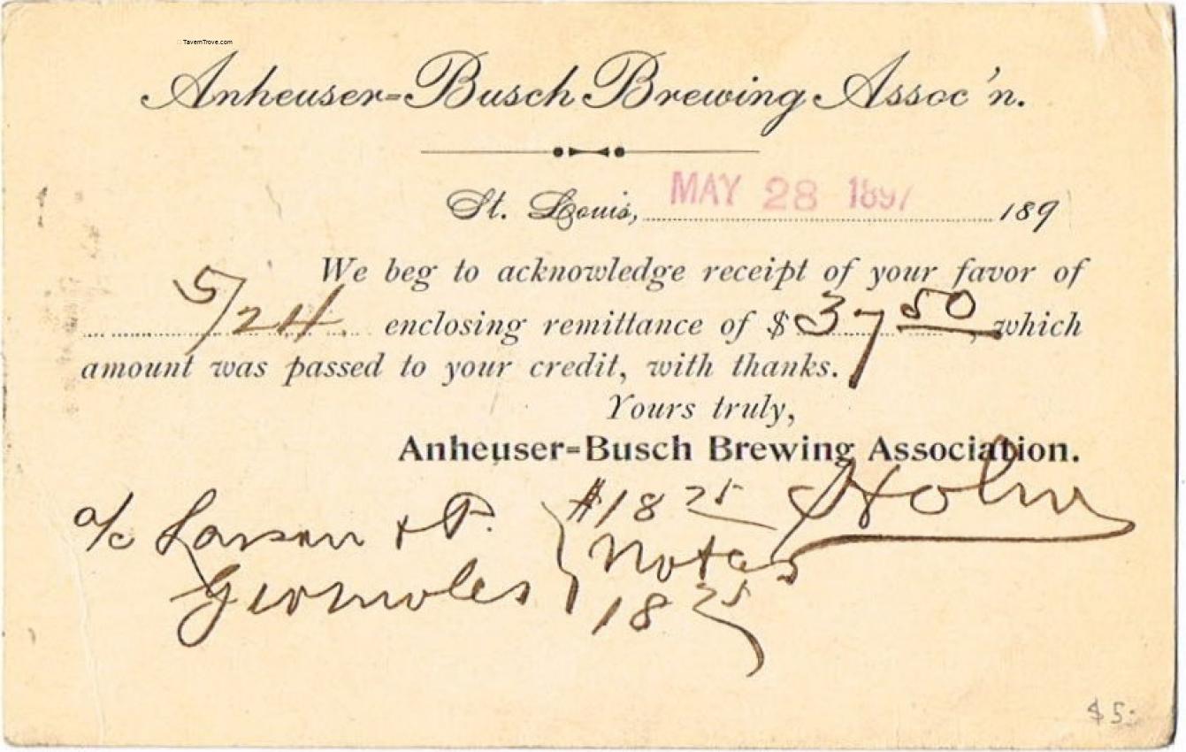 Anheuser-Busch Credit Notification