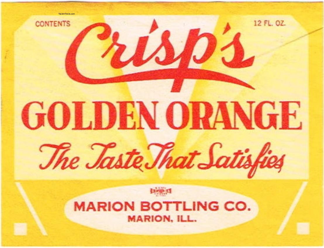 Crisp's Golden Orange Marion Bottling Co. Marion Illinois