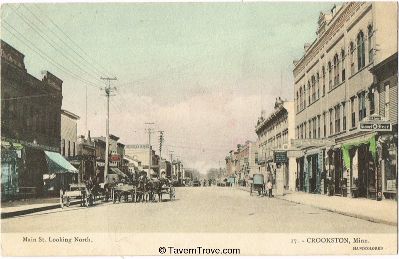Kiewel Beer Sign at Crookston Minnesota Main Street