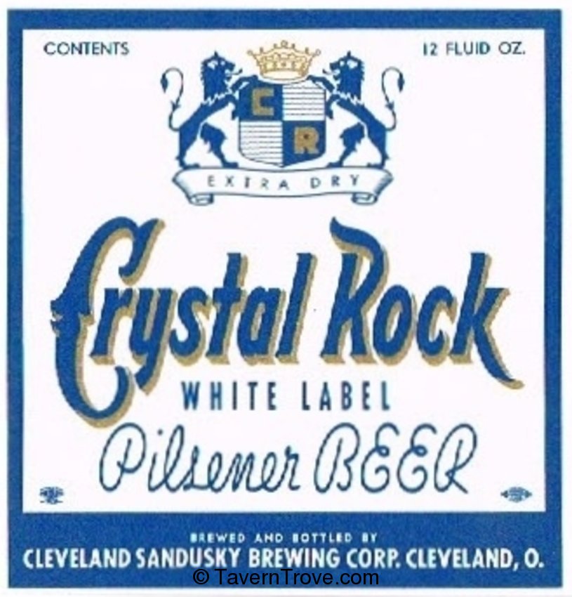 Crystal Rock White Label Beer (blue)