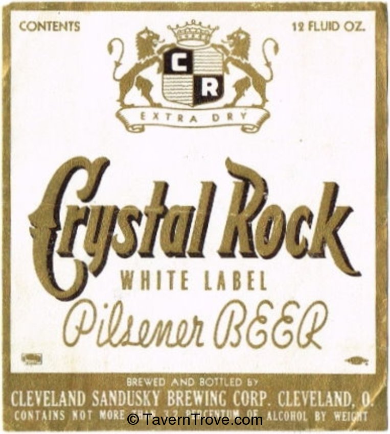 Crystal Rock White Label Beer (gold)