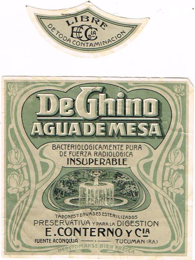 De Ghino Table Water Tucuman Argentina