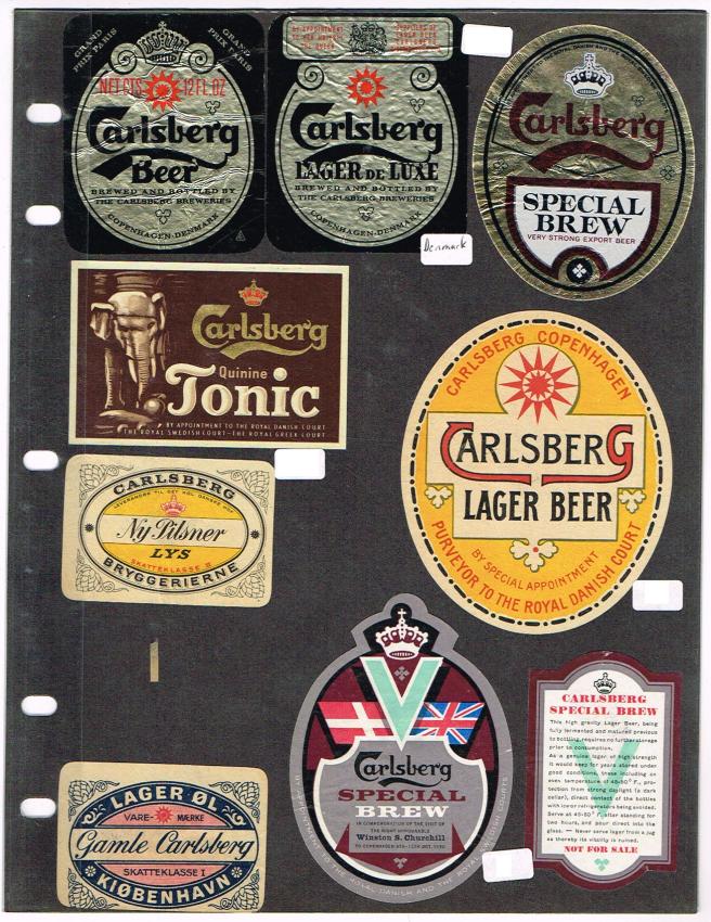 Denmark Brewery Beer Carlsberg lot of TEN