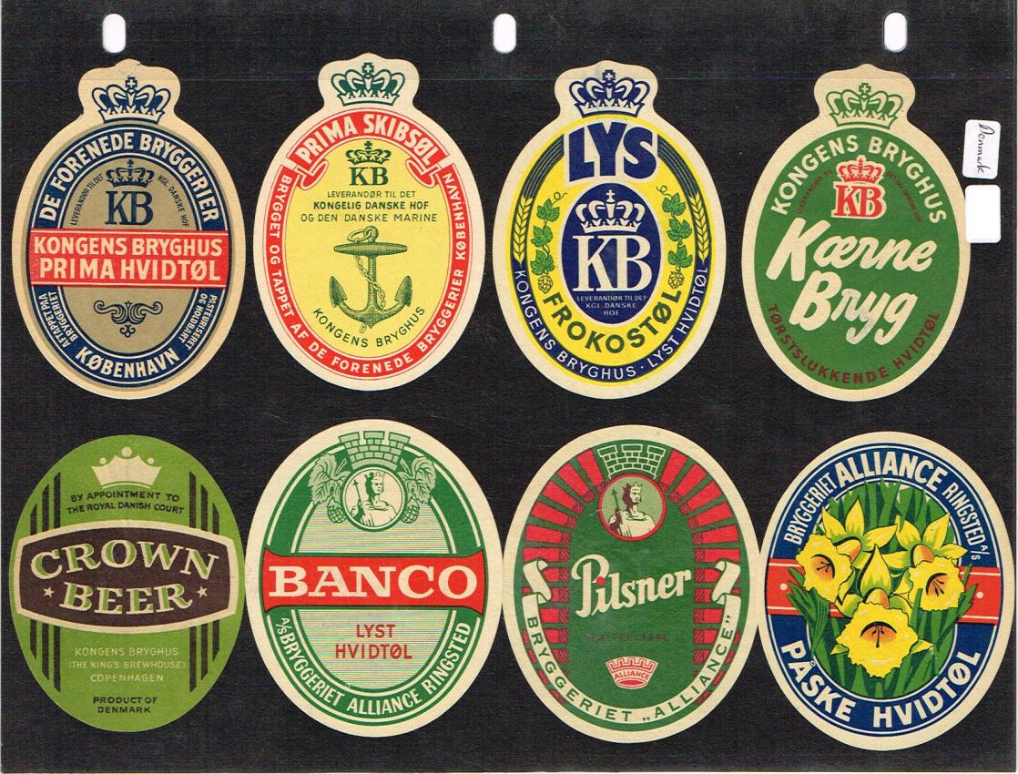 Denmark Brewery Beer Forende Kongens Alliance lot of EIGHT