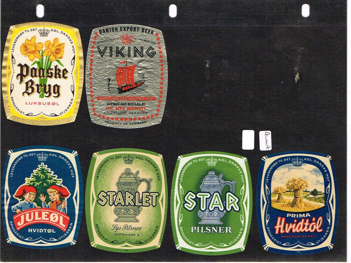 Denmark Brewery Beer Star Leverandor lot of SIX