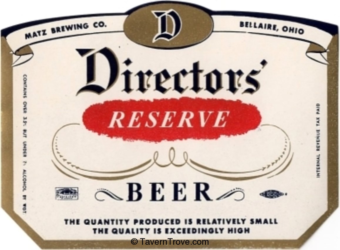 Director's Reserve Beer
