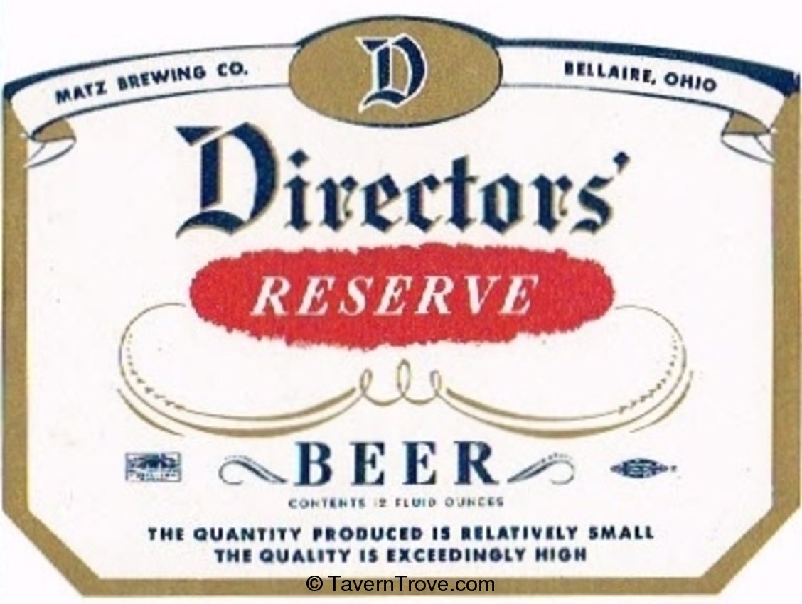 Director's Reserve Beer