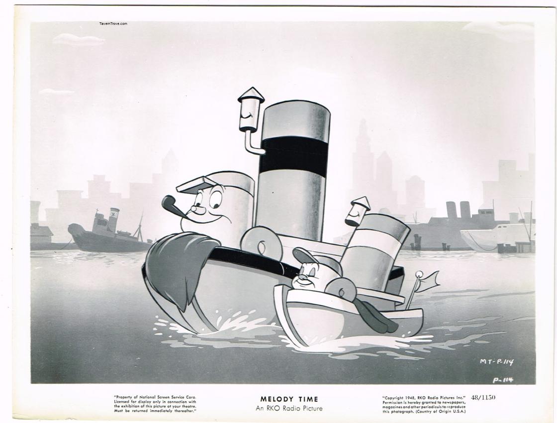 Disney MELODY TIME Big Toot & Lottle Toot Tugboats 8x10 Press Movie Photo