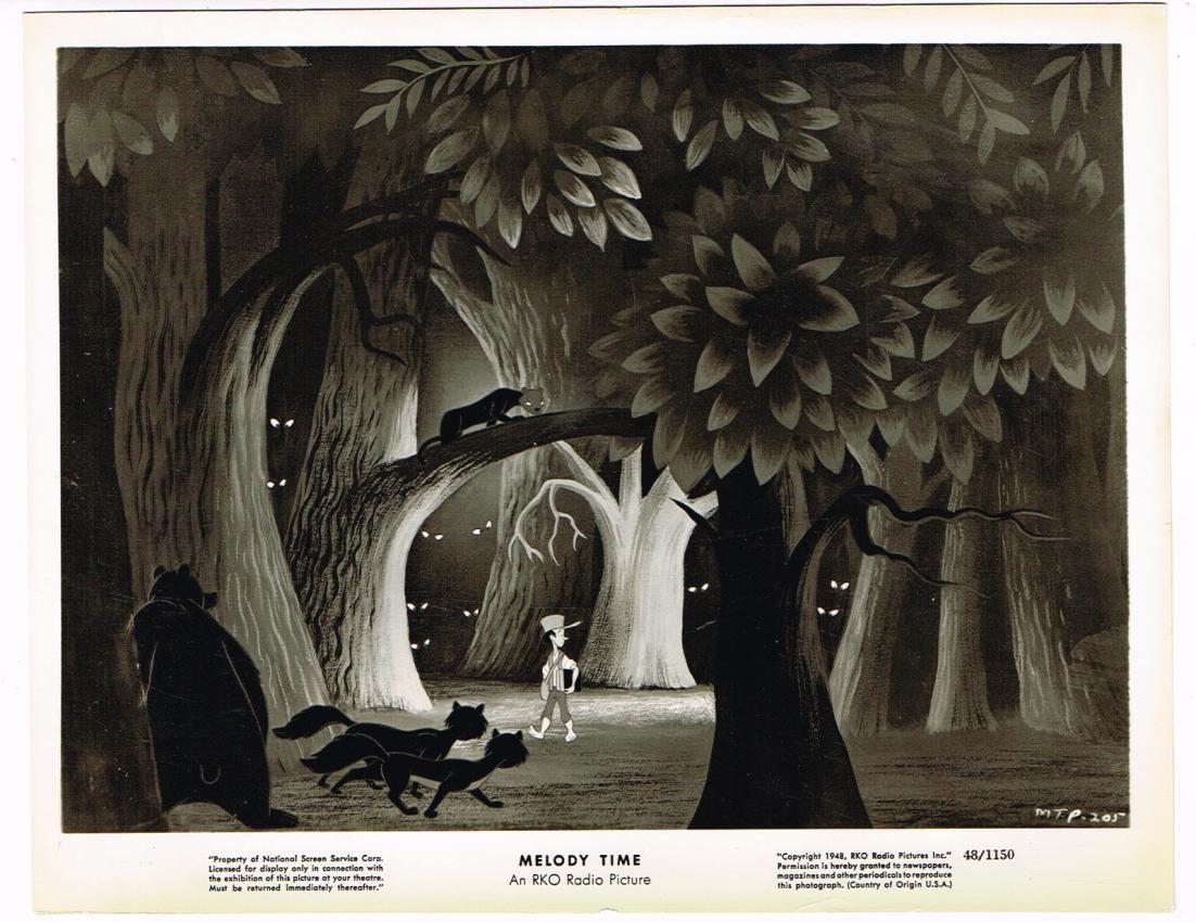 Disney MELODY TIME Johnny Appleseed Forest At Night 8x10 Press Movie Photo