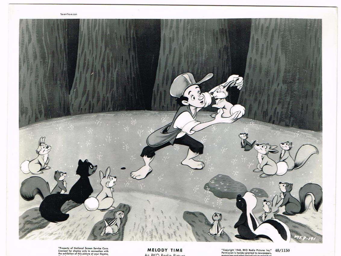 Disney Melody Time Johnny Appleseed Orchard Animals #1 8x10 Press Movie Photo